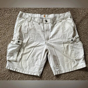Mens Carhartt Relaxed Fit Cargo Shorts Size 44 White *read*